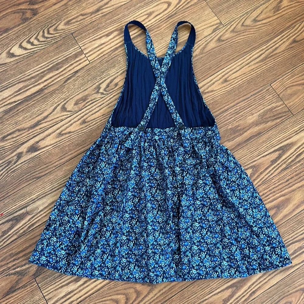 Free People Petunia Mini Dress Smocked Floral Criss Cross Jumper Women’s Small - Picture 7 of 7